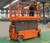 China Upright Powered Hydraulic Man Lift Equipment With Emergency Stop Button company