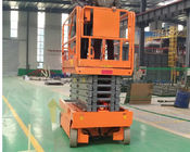 China Orange Construction Scissor Lift Scissor Lift Extension Platform Motion Alarm company