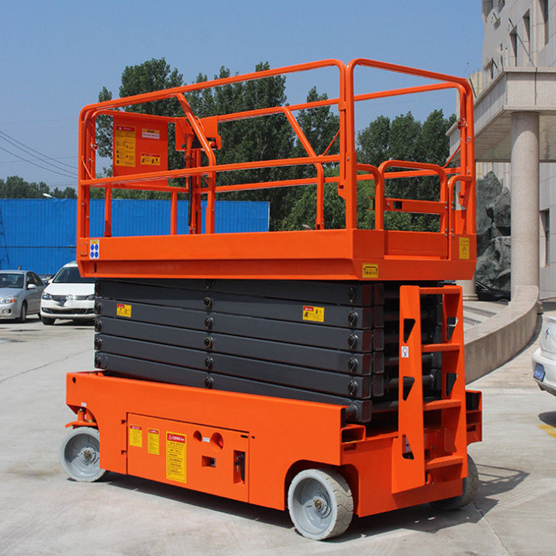 Manganese Steel Electric Scissor Lift 10m Hydraulic Drive Work Elevated Platform