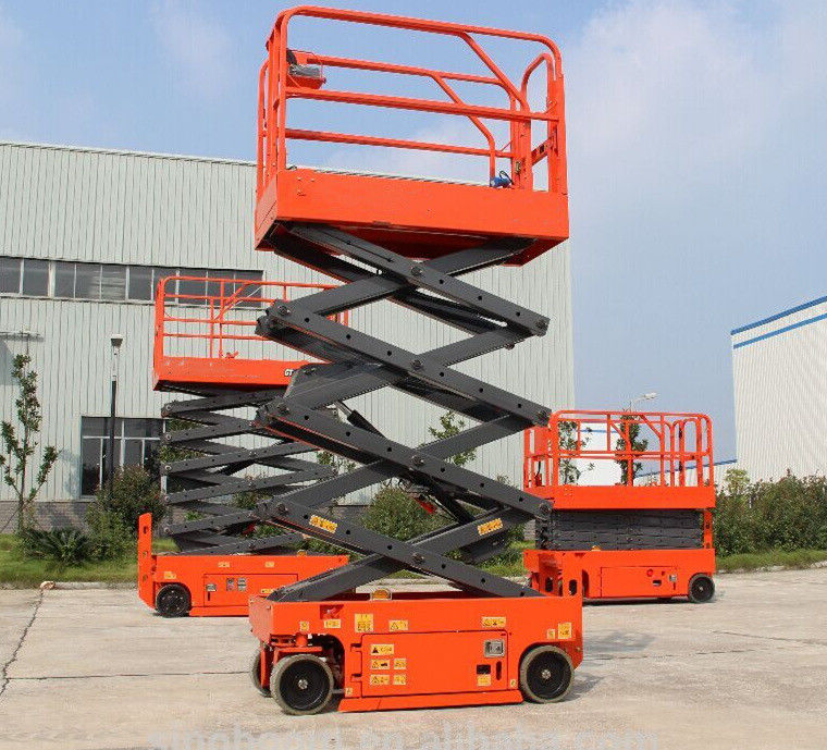 Orange Electric Scaffold Lift Mobile Access Platform Flexible Operation