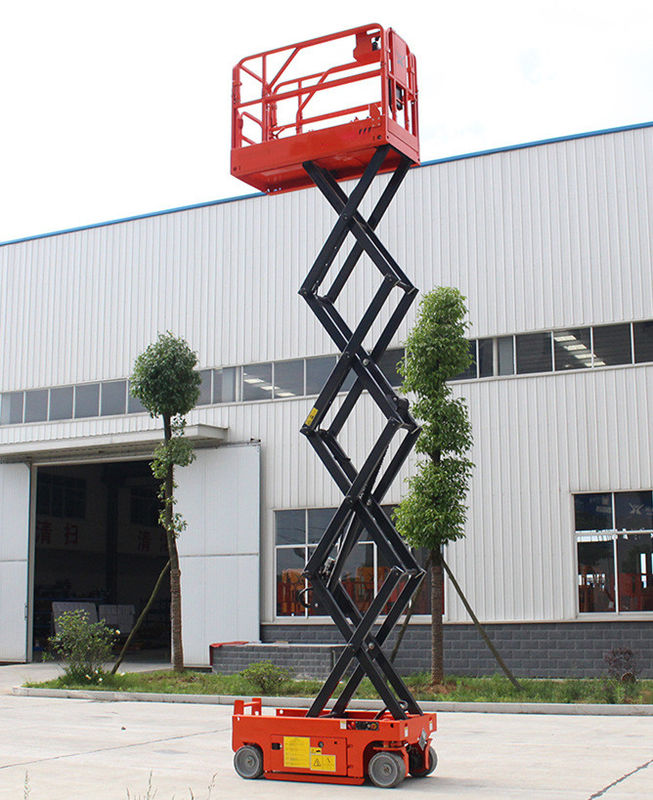 Extendable Mobile Hydraulic Scissor Lifting Platform With Emergency Stop Button