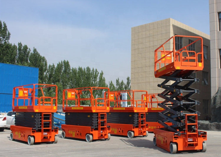One Man Mobile Hydraulic Scissor Lift Table Manual Proportional Control