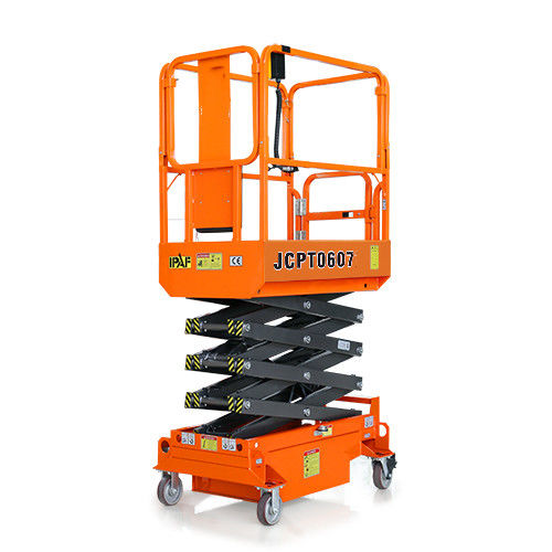 Painting Surface Portable Scissor Lift With Extendable Platform Manganese Steel Material