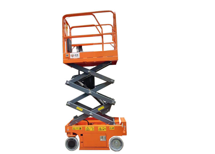 Hydraulic Mobile Mini Scissor Lift Self Propelled Steel Material 240KG Safety Load