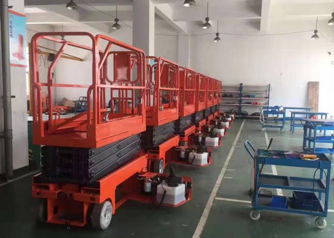 Hydraulic Mobile Mini Scissor Lift Self Propelled Steel Material 240KG Safety Load