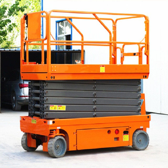 Scissor Type Self Propelled Single Man Lift Convient Without Power Supply
