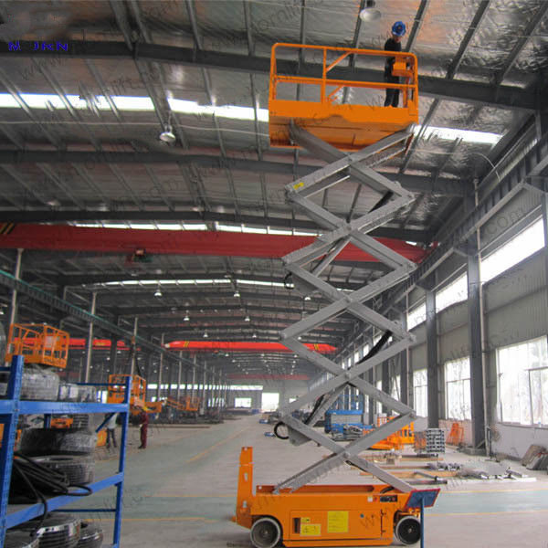 Steel Mobile Scissor Lift Auto Brake System With 11.8m Lifting Height