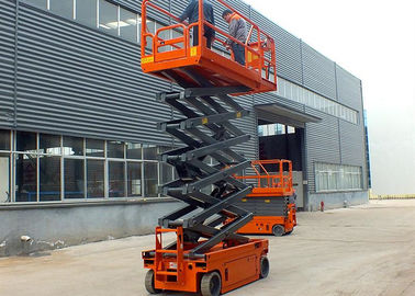 China Aerial Self Leveling Aerial Scissor Lift Portable With Emergency Stop Button factory