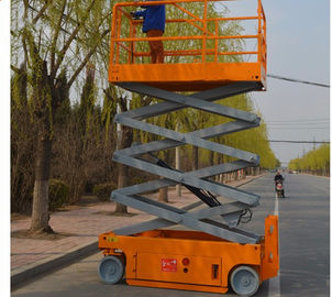 China Steel Mini Scissor Lift Extendable Orange Hydraulic Scissor Lift Table factory