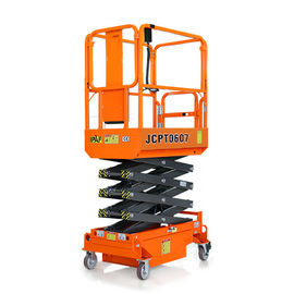 China Painting Surface Portable Scissor Lift With Extendable Platform Manganese Steel Material factory